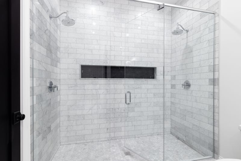 Marble Tile Shower Interior