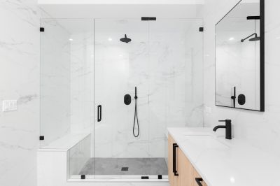 Black Frame Shower Design